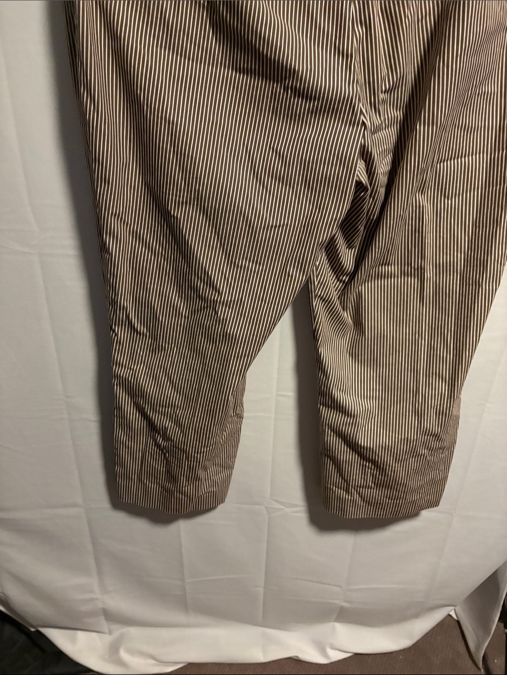 Jones New York Women's Striped Capri Pants in Brown & White - Picture 9 of 12